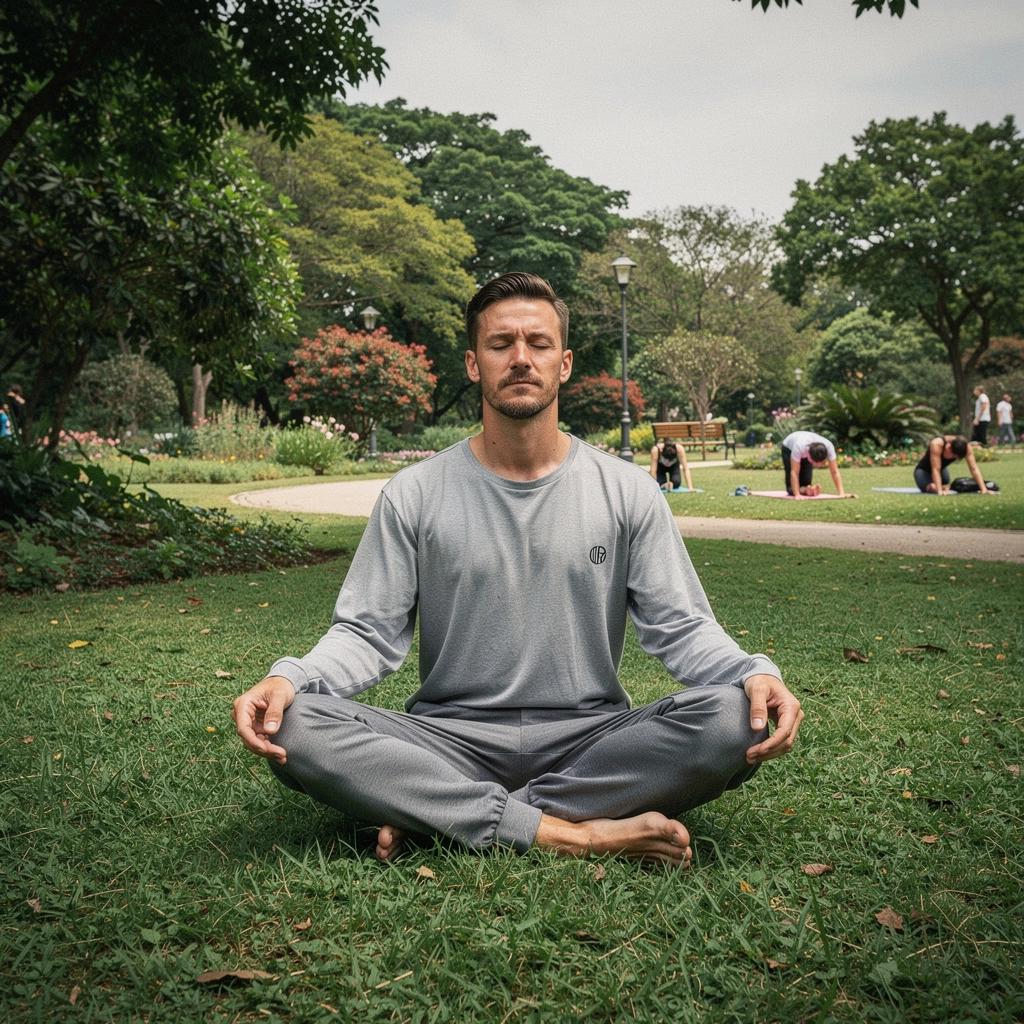 Grupo de pessoas realizando exercícios de alongamento em um estúdio de yoga, promovendo bem-estar e harmonia.